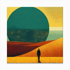 Man In The Desert Canvas Print