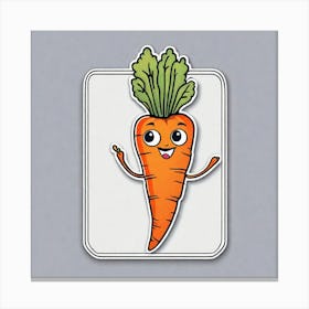 Carrot Sticker 2 Canvas Print