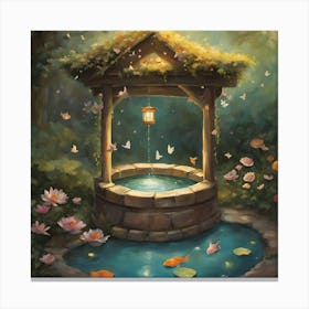 Wishing well 1 Canvas Print