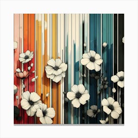 Flowers On The Wall Canvas Print