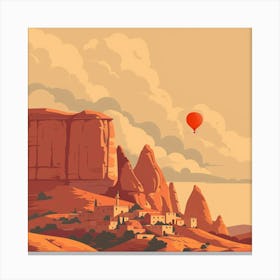 A Cappadocia In Turkey Lofi Illustration 1720348734 3 Canvas Print