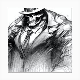 Skeleton In A Suit 4 Canvas Print