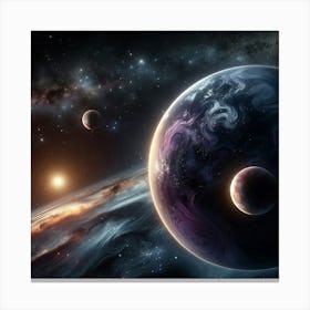 Planets In Space Canvas Print