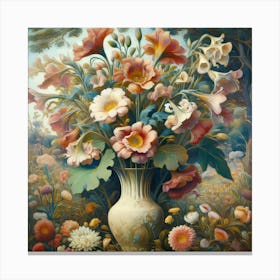 Flowers In A Vase 3 Canvas Print