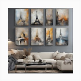 Paris Skyline 2 Canvas Print