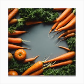 Carrots In A Circle 3 Canvas Print