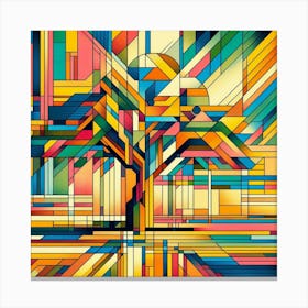 Abstract modernist Acacia tree 1 Canvas Print