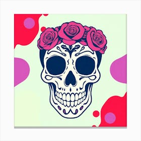 Day Of The Dead Skull 4 Canvas Print