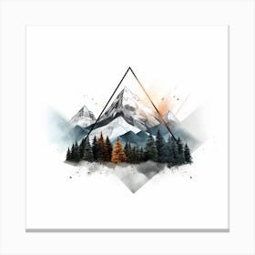 Mountains And Trees Canvas Print