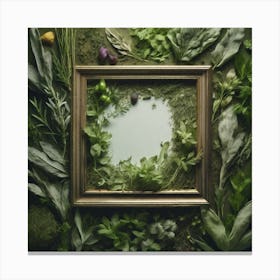 Frame Of Herbs 16 Canvas Print