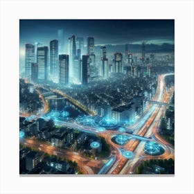 Futuristic Cityscape 29 Canvas Print