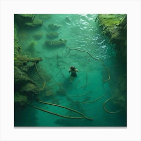 Underwater Cave Canvas Print