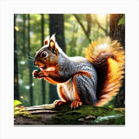 Squirrel In The Forest 338 Canvas Print