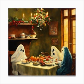 Ghosts At The Table Canvas Print
