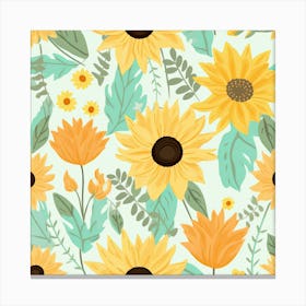 Bright Sunflowers Canvas Print