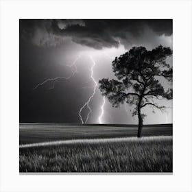 Lightning In The Sky 15 Canvas Print