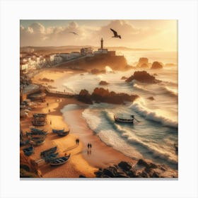 Sunset In Portugal Canvas Print
