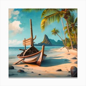 Generationgeneration5beach Scene With Na (2) Canvas Print