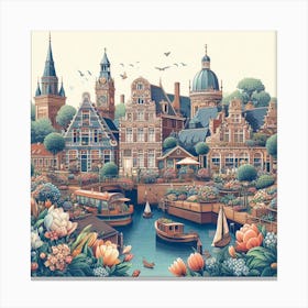 Amsterdam City Canvas Print