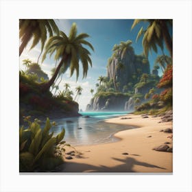 Tropical Beach Canvas Print