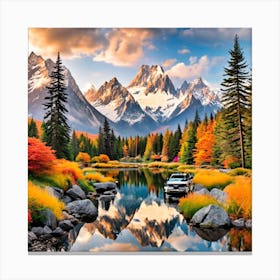 Drawing of Kashmir Canvas Print