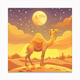 Camel In The Desert 14 Canvas Print