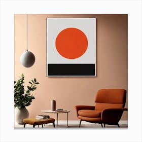 Orange Sun Canvas Print
