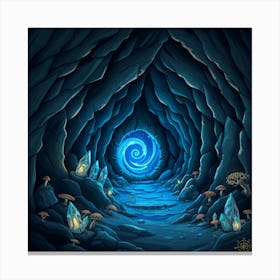 Magical Portal In An Enchanted Cave Canvas Print