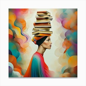 Intellectual Beauty in Surreal Artistic Balance Canvas Print