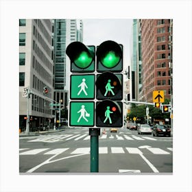 Pedestrian Crossing - Pedestrian Stock Videos & Royalty-Free Footage Canvas Print