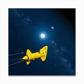 Nave Espacial Amarilla Canvas Print