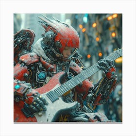 Robot Playing Guitar 1 Canvas Print