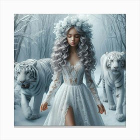 White Tiger 42 Canvas Print