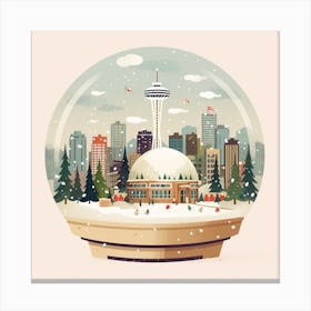 Vancouver Canada 2 Snowglobe Canvas Print