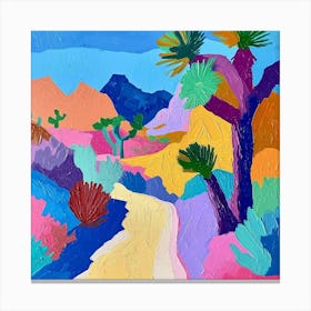 Colourful Abstract Joshua Tree National Park Usa 5 Canvas Print