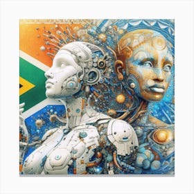 Robots In South Africa Canvas Print