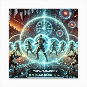 A Futuristic Depiction Of Chrono Defenders Deployi Canvas Print