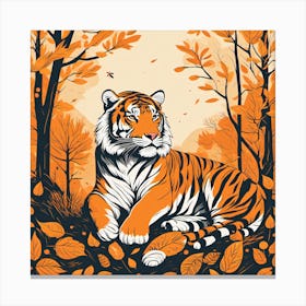 Tiger In The Forest 3 Canvas Print