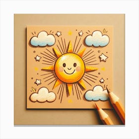 Sun And Clouds Canvas Print