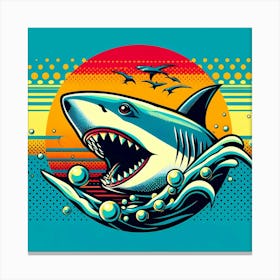 Shark In The Sea Canvas Print