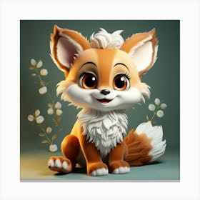 Cute Fox 25 Canvas Print