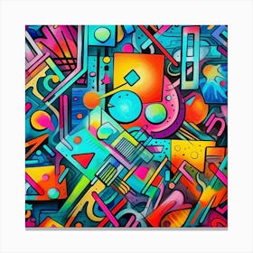 Abstract Psychedelic Background Canvas Print