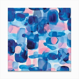 Abstract Blues And Pinks Canvas Print