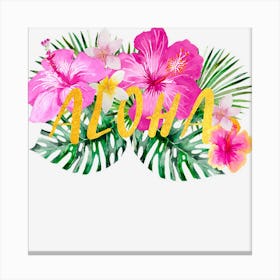 Aloha Hibiscus Flowers Canvas Print