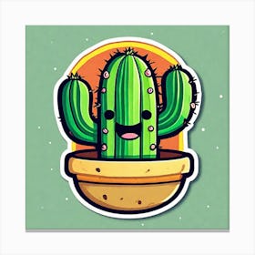 Cactus Sticker 4 Canvas Print