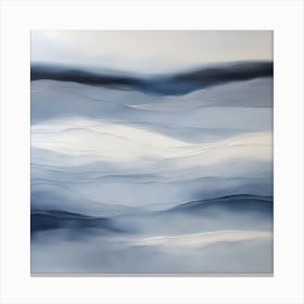 Abstract 'Blue Waves' Canvas Print