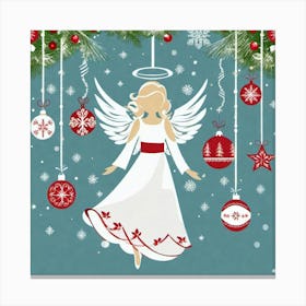 Angel Christmas Card Canvas Print