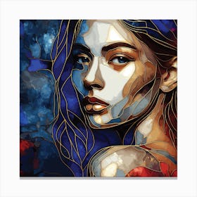 Abstract Woman In Style Canvas Print
