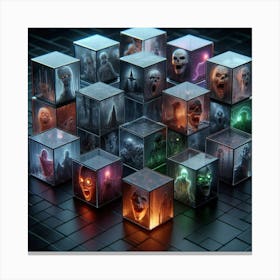 Cubes Of Horror Canvas Print