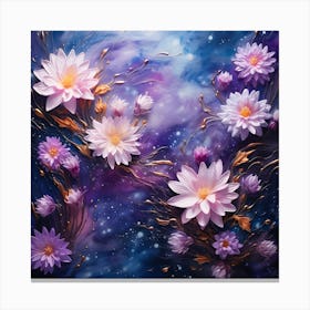 Lotus Flower Painting Canvas Print